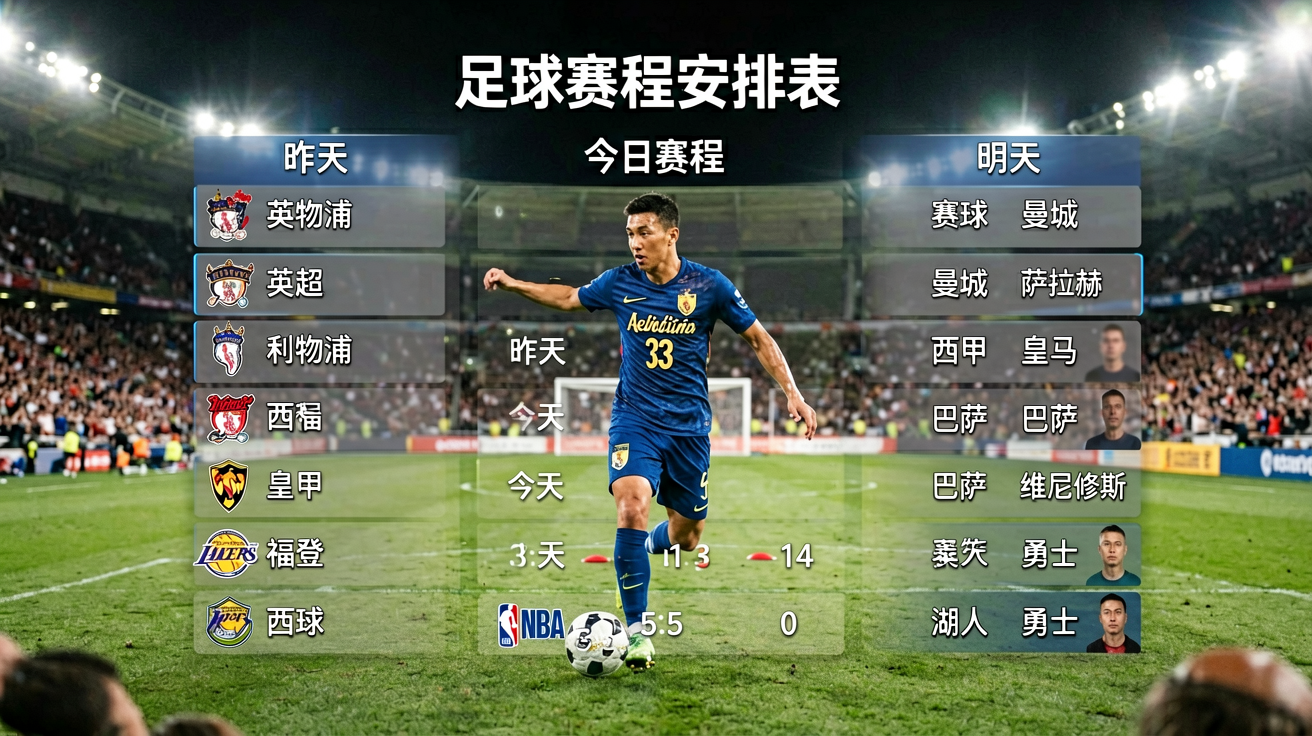 足球赛程安排表与赛事日历